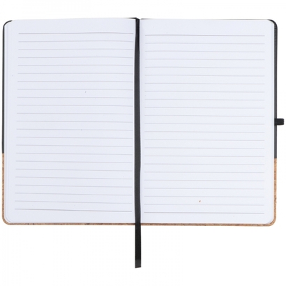 Notes A5 z elementami z korka NANTES czarny