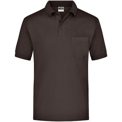 Polo-Piqué Pocket Brown