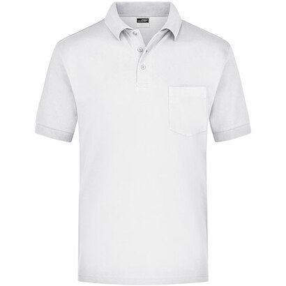 Polo-Piqué Pocket White