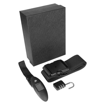 Zestaw podróżny Mauro Conti, cyfrowa waga do bagażu, pas do walizki, kłódka podróżna | Abigail 654b4679b0e47.jpg