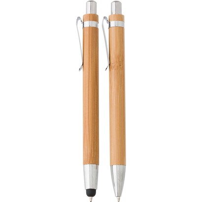 Bambusowy zestaw piśmienny, długopis touch pen i ołówek mechaniczny 654b4cd940eeb.jpg