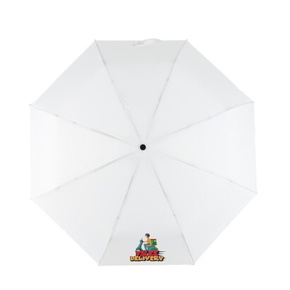 Parasol automatyczny RPET, składany | Nell biały
