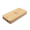 Bambusowy bezprzewodowy power bank 8000 mAh B'RIGHT, ładowarka bezprzewodowa 15W BENSON