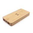 Bambusowy bezprzewodowy power bank 8000 mAh B'RIGHT, ładowarka bezprzewodowa 15W BENSON