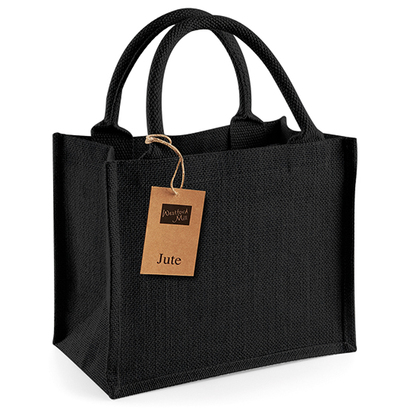 Jute Mini Gift Bag Black