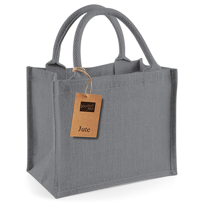 Jute Mini Gift Bag Graphite Grey