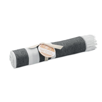 Ręcznik SEAQUAL®hammam 100x170 WAVE szary