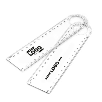 Linijka, lupa, kątomierz 15 cm